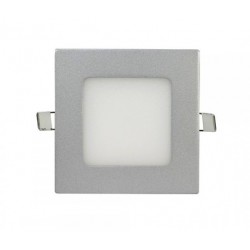 Downlight panel LED Cuadrado 92x92mm Gris Plata 4W 